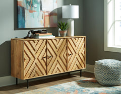 Warmstead Furniture - Ashley Furniture - Cadewick Accent Cabinet - Accent Cabinet / Natural - A4000570