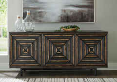 Warmstead Furniture - Ashley Furniture - Fair Ridge Accent Cabinet - Accent Cabinet / Distressed Black - A4000573