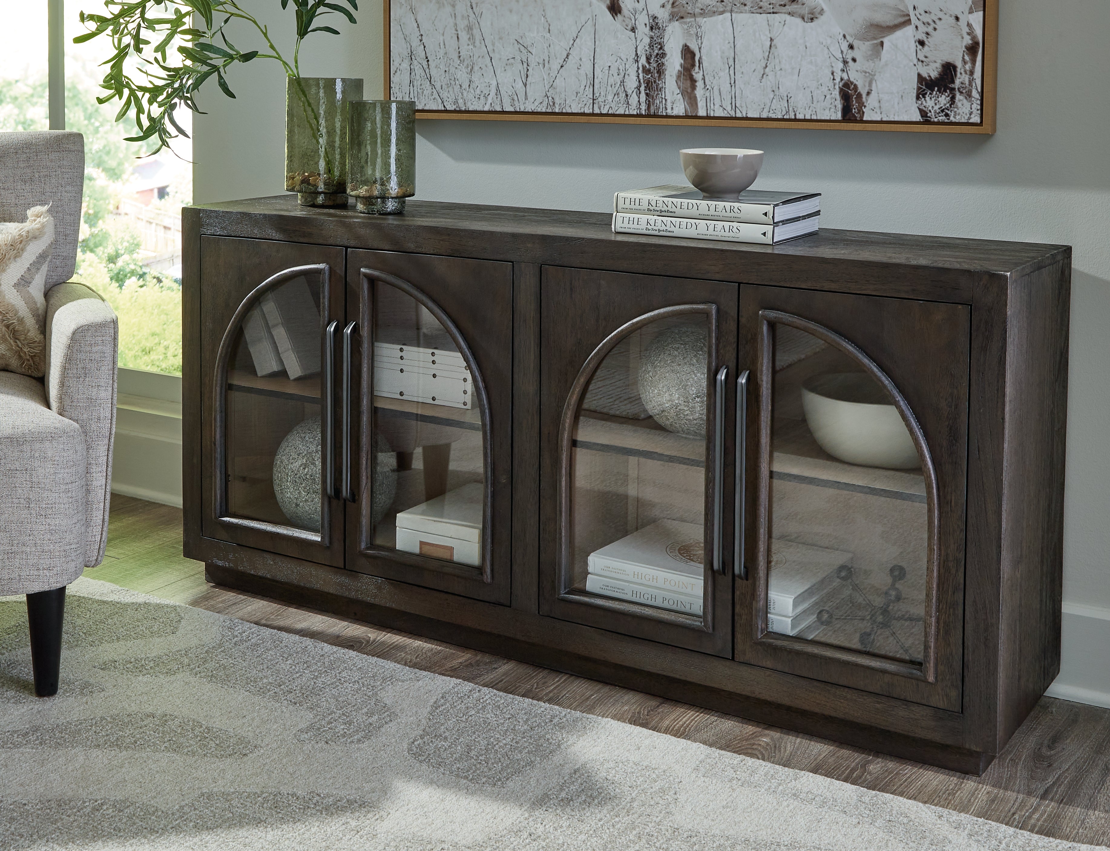 Warmstead Furniture - Ashley Furniture - Dreley Accent Cabinet - Accent Cabinet / Grayish Brown - A4000586