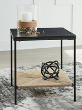 Warmstead Furniture - Ashley Furniture - Minrich Accent Table - Accent Table / Black/Natural - A4000591
