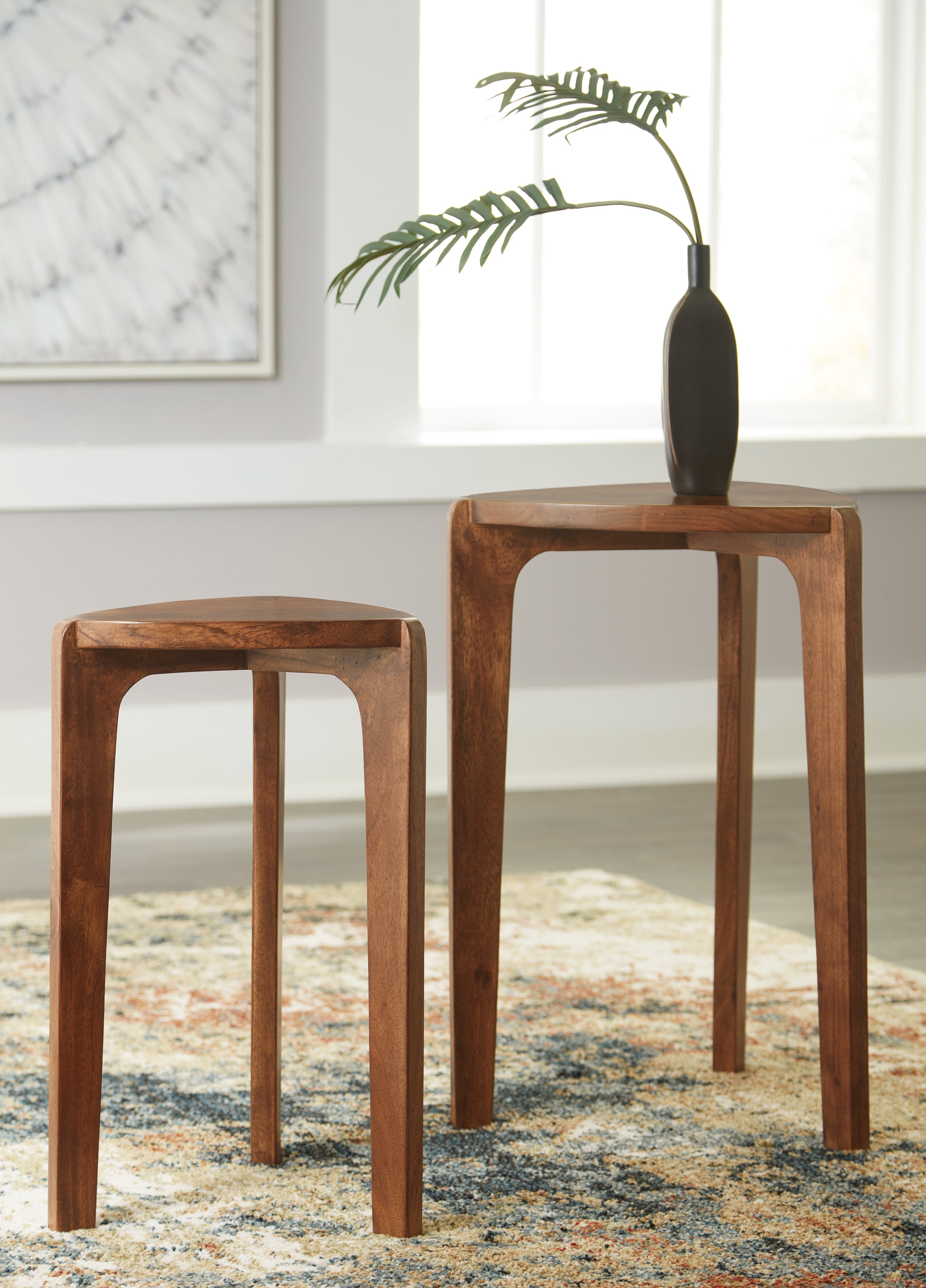 Warmstead Furniture - Ashley Furniture - Brynnleigh Accent Table (Set of 2) - Accent Table Set (Set of 2) / Medium Brown - A4000607