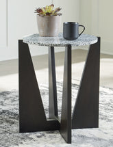Warmstead Furniture - Ashley Furniture - Tellrich Accent Table - Accent Table / Black/White - A4000616