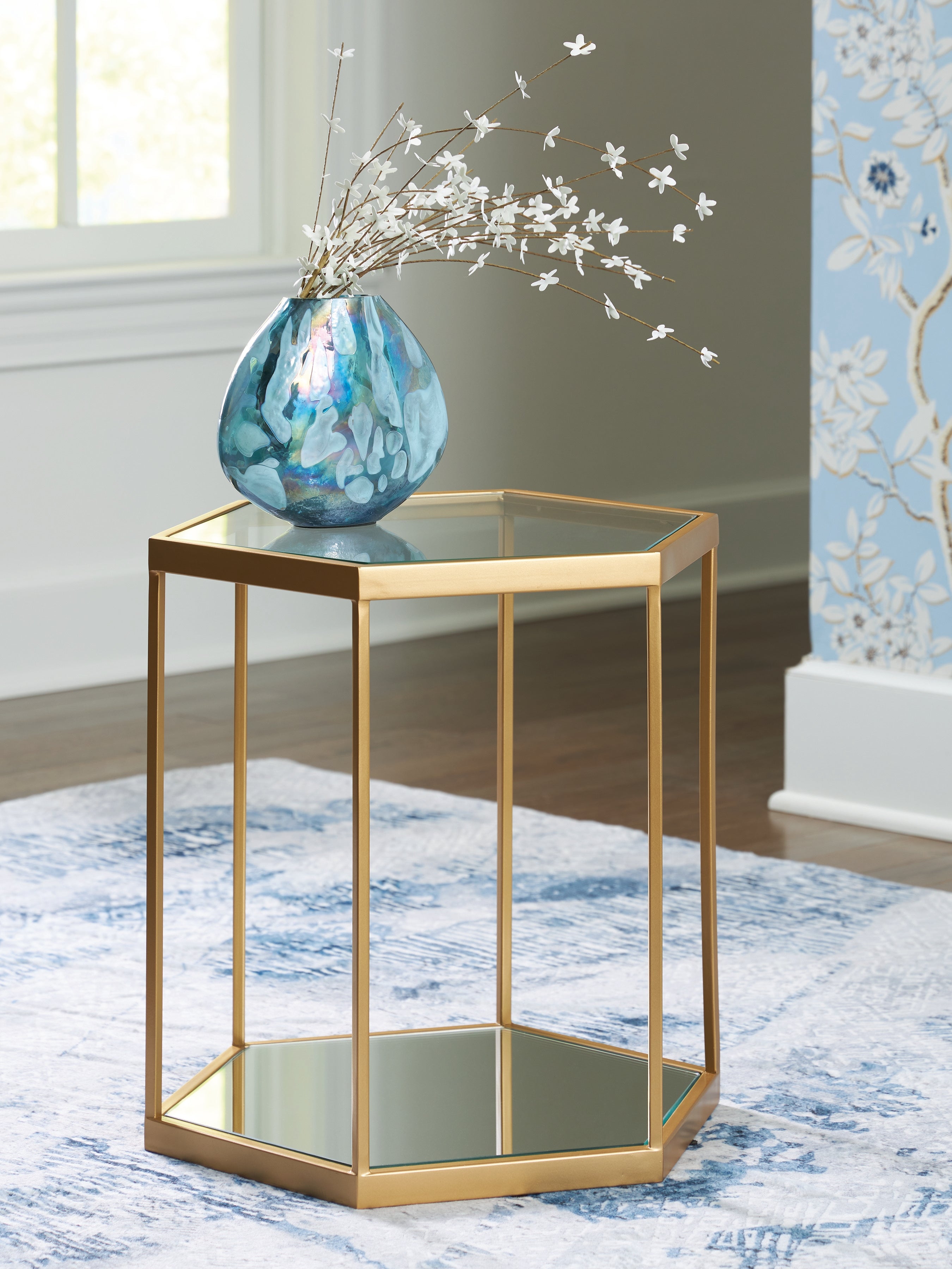 Warmstead Furniture - Ashley Furniture - Veerwick Accent Coffee Table - Accent Cocktail Table / Gold Finish - A4000661