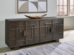 Warmstead Furniture - Ashley Furniture - Cato Accent Cabinet - Accent Cabinet / Dark Brown - A4000682