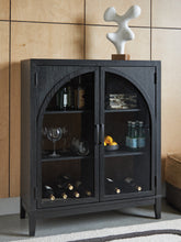 Warmstead Furniture - Ashley Furniture - Armenleigh Accent Cabinet - Bar Cabinet / Black/Brown - A4000702