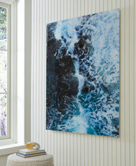 Warmstead Furniture - Ashley Furniture - Clemick Wall Decor - Wall Art / Turquoise - A8000422