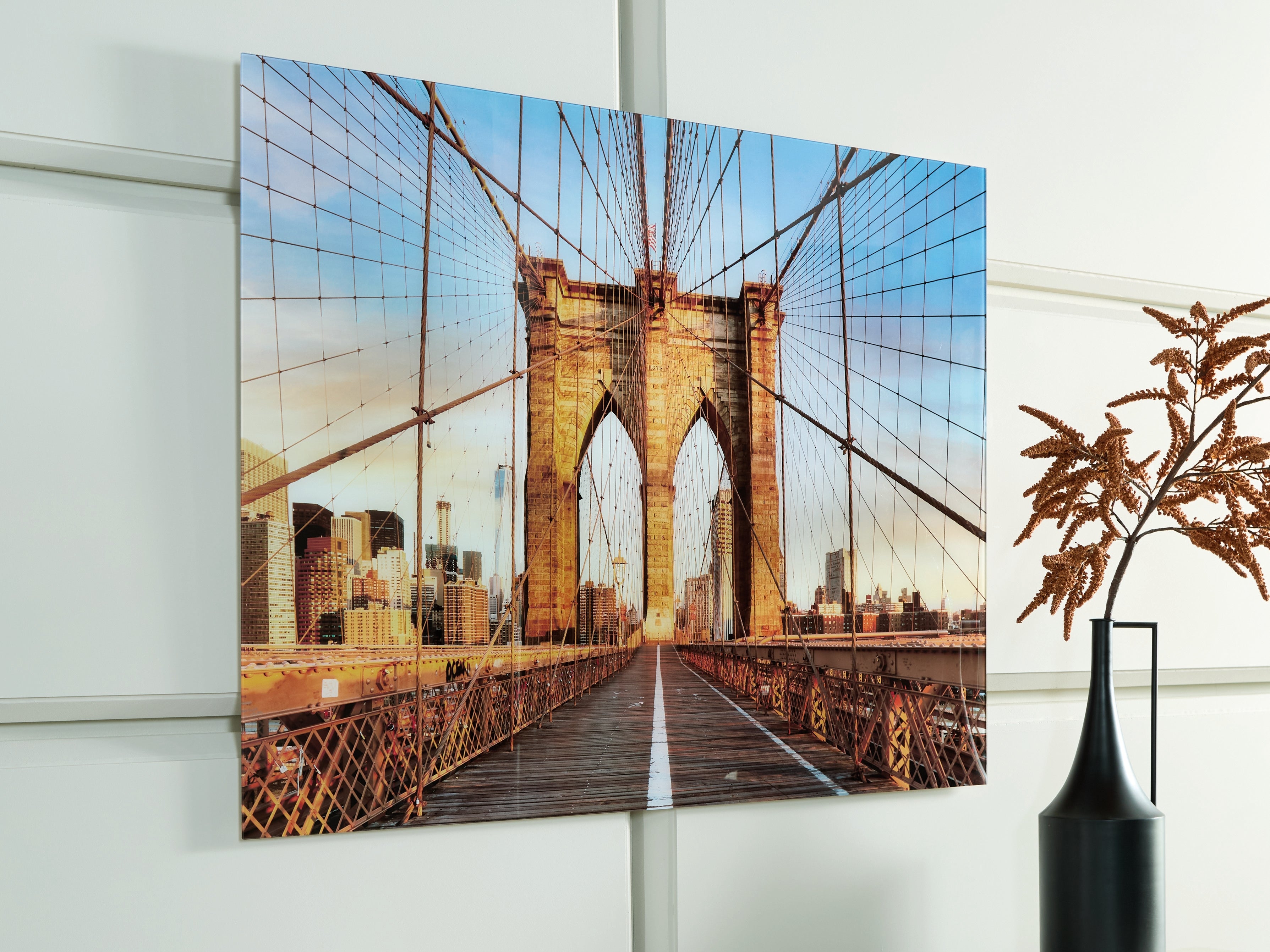 Warmstead Furniture - Ashley Furniture - Shayward Wall Decor - Wall Art / Blue/Amber - A8000435