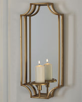 Warmstead Furniture - Ashley Furniture - Dumi Wall Decor - Wall Sconce / Gold Finish - A8010153