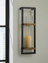 Warmstead Furniture - Ashley Furniture - Colburn Wall Decor - Wall Sconce / Natural/Black - A8010171