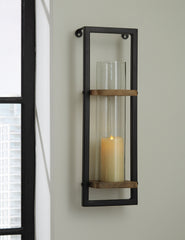 Warmstead Furniture - Ashley Furniture - Colburn Wall Decor - Wall Sconce / Natural/Black - A8010171