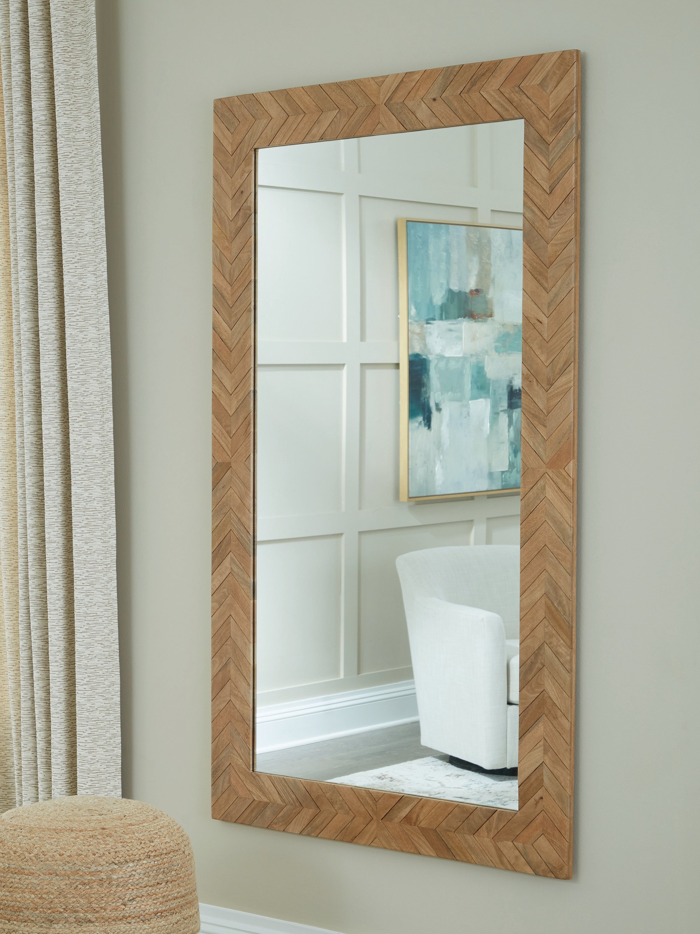 Warmstead Furniture - Ashley Furniture - Waylane Mirror - Floor Mirror / Brown - A8010347