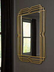 Warmstead Furniture - Ashley Furniture - Claybrook Mirror - Accent Mirror / Gold Finish - A8010349