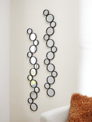 Warmstead Furniture - Ashley Furniture - Vinler Mirror - Accent Mirror Set (Set of 2) / Black - A8010353
