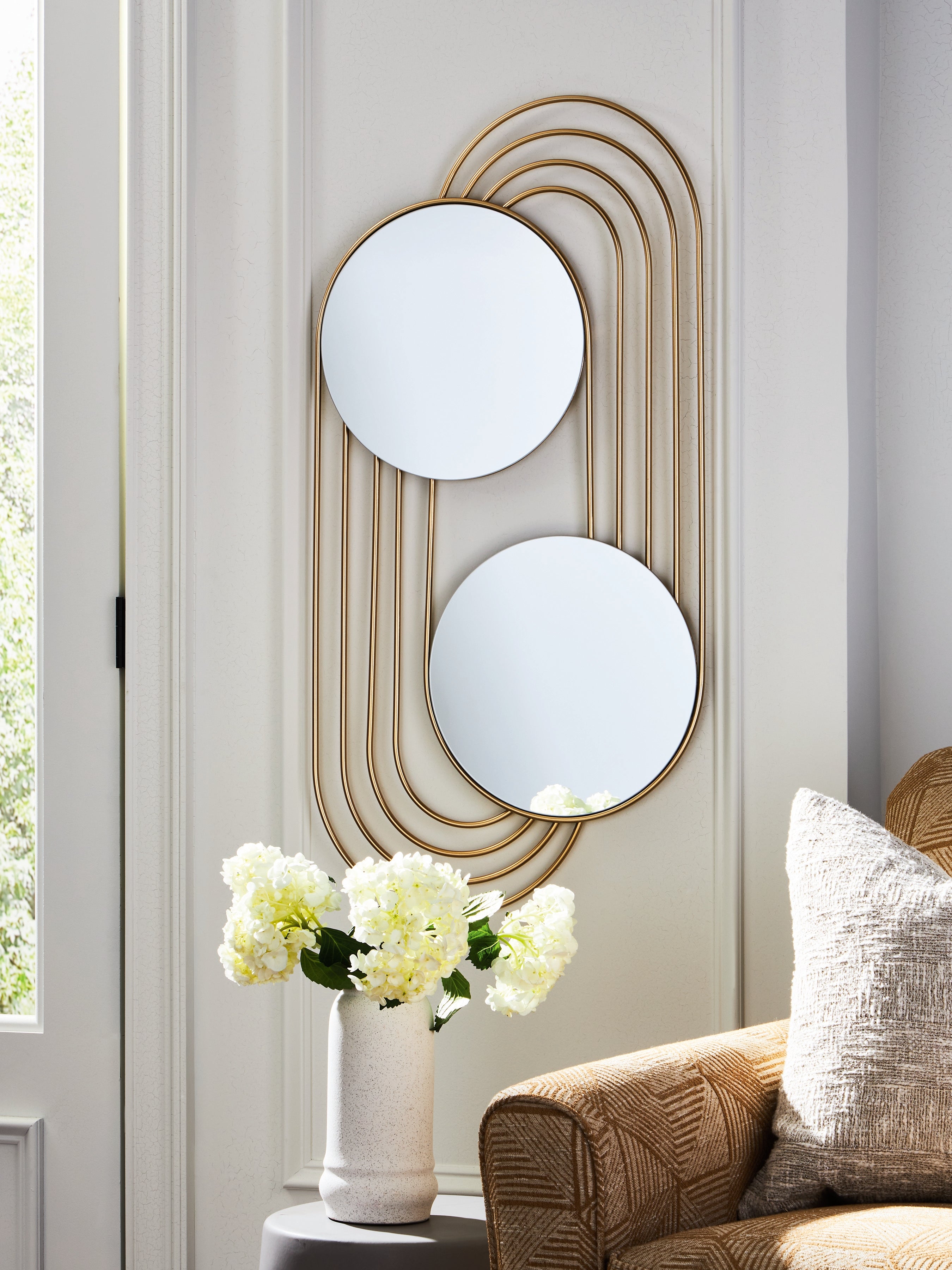 Warmstead Furniture - Ashley Furniture - Warrenley Mirror - Accent Mirror / Gold Finish - A8010401