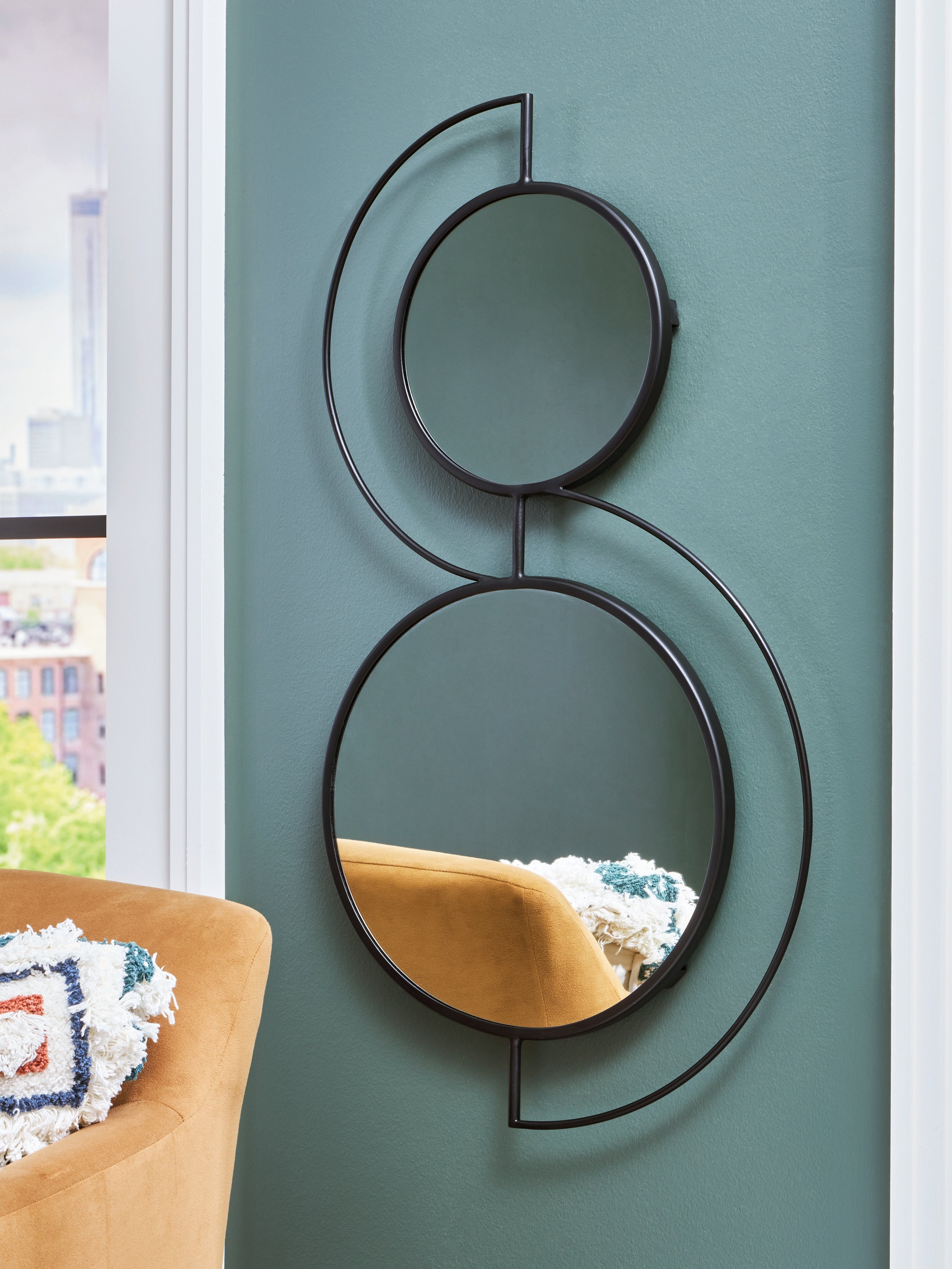 Warmstead Furniture - Ashley Furniture - Shayham Mirror - Accent Mirror / Black - A8010402