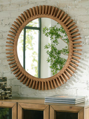 Warmstead Furniture - Ashley Furniture - Tedwell Mirror - Accent Mirror / Brown - A8010410