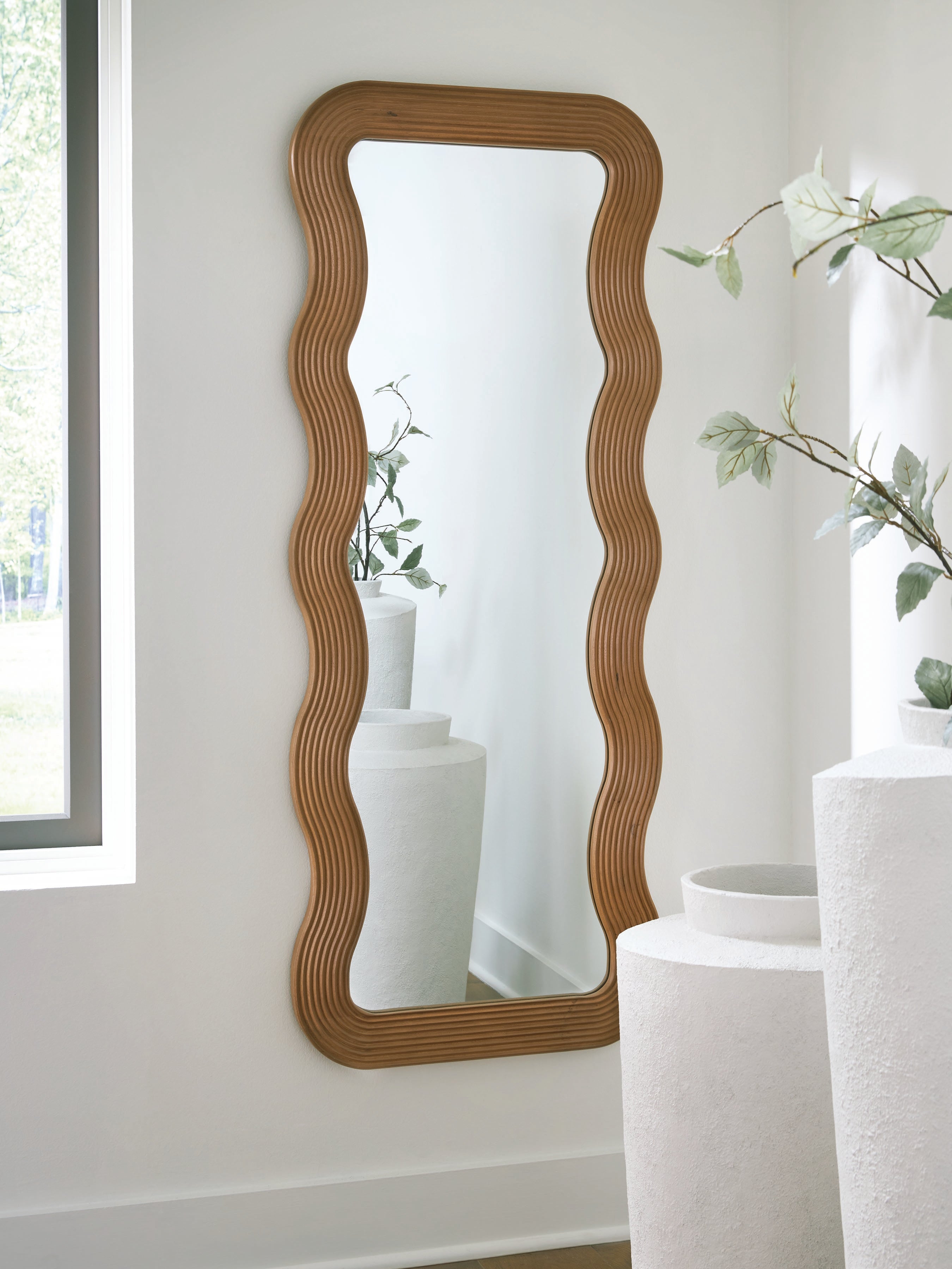 Warmstead Furniture - Ashley Furniture - Ellisonville Mirror - Floor Mirror / Brown - A8010413