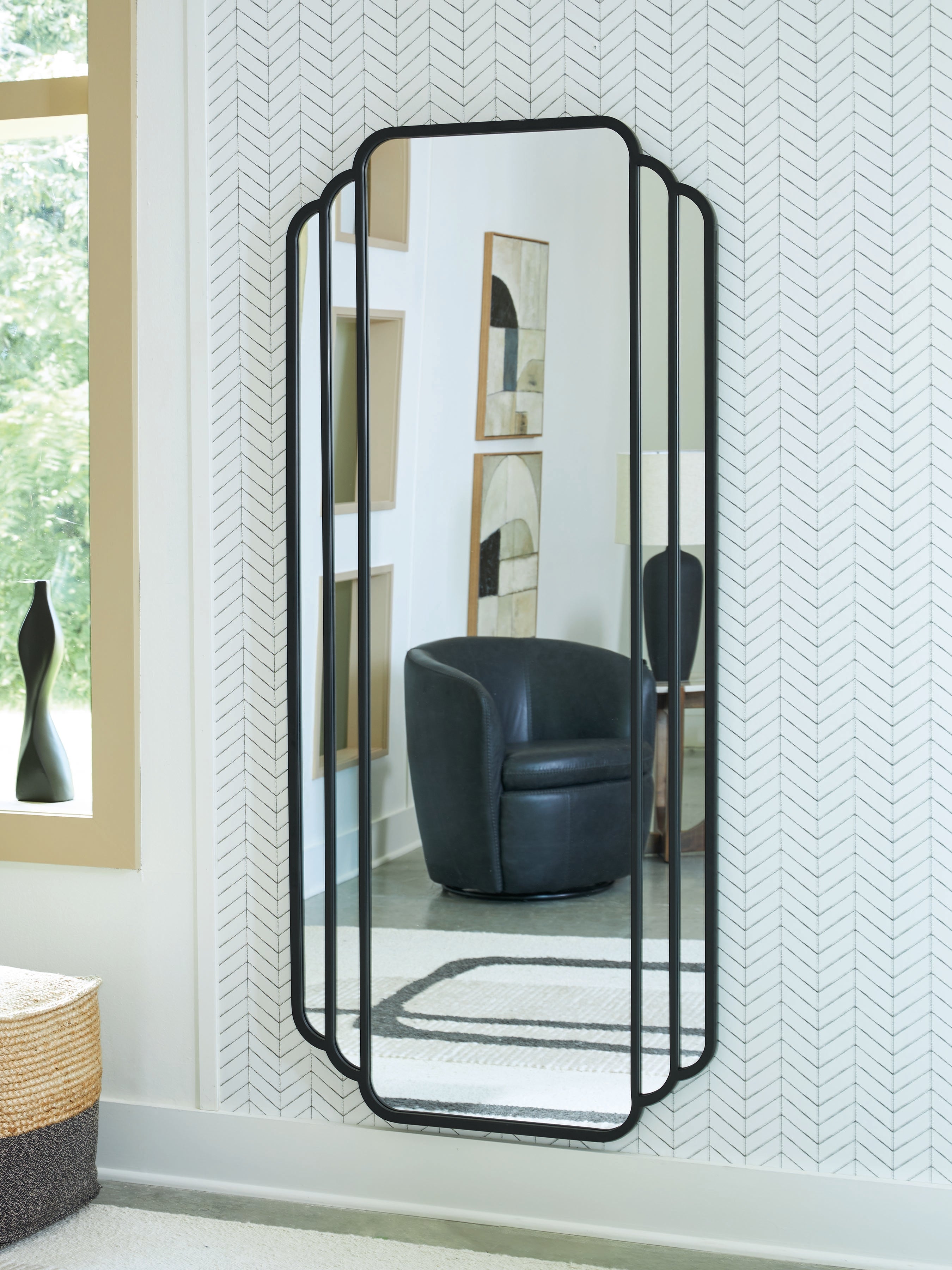Warmstead Furniture - Ashley Furniture - Antigone Mirror - Floor Mirror / Black - A8010434