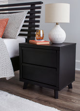 Warmstead Furniture - Ashley Furniture - Danziar Bedroom - Full Slat Panel Bed / Black - B1013B19
