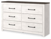Warmstead Furniture - Ashley Furniture - Gerridan Bedroom - King Panel Bed / White/Gray - B1190B3