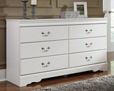 Warmstead Furniture - Ashley Furniture - Anarasia Bedroom - Twin Sleigh Bed / White - B129B1