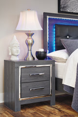 Warmstead Furniture - Ashley Furniture - Lodanna Bedroom - Full Panel Bed with 2 Storage Drawers / Gray - B214B5