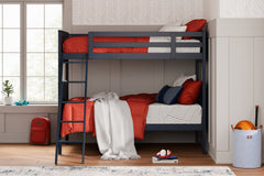 Warmstead Furniture - Ashley Furniture - Nextonfort Bedroom - Twin over Twin Bunk Bed / Black - B396B7