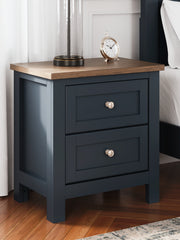 Warmstead Furniture - Ashley Furniture - Landocken Bedroom - Twin Panel Bed / Brown/Blue - B414B2