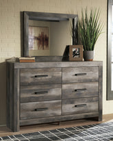 Warmstead Furniture - Ashley Furniture - Wynnlow Bedroom - Queen Upholstered Poster Bed / Gray - B440B7