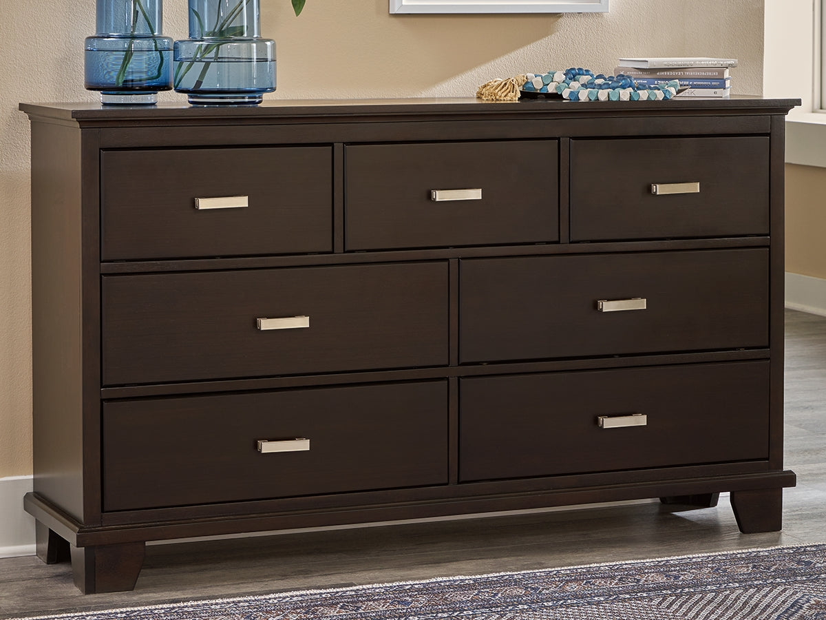 Warmstead Furniture - Ashley Furniture - Covetown Bedroom - California King Panel Bed / Dark Brown - B441B9