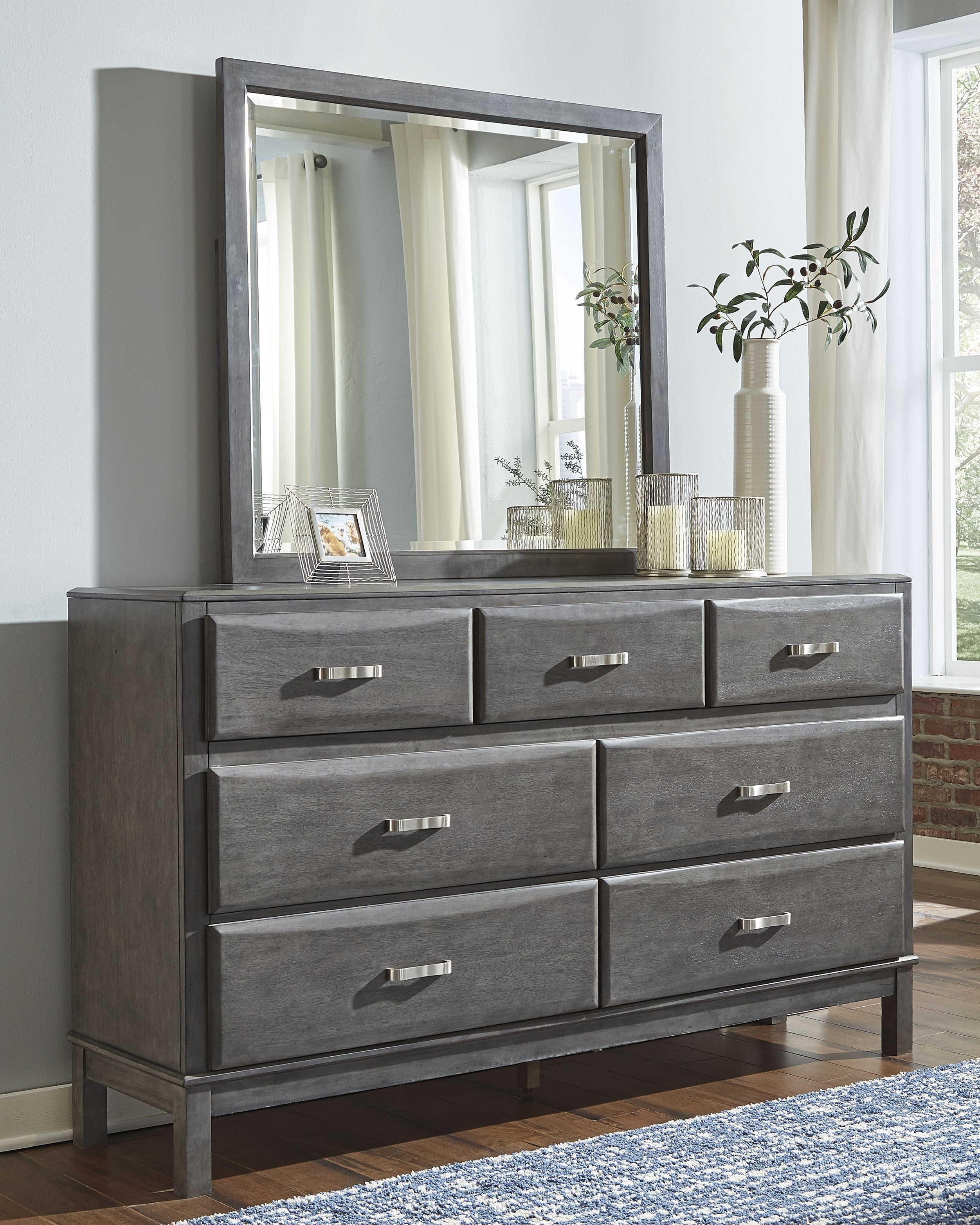 Warmstead Furniture - Ashley Furniture - Caitbrook Bedroom - California King Storage Bed with 8 Drawers / Gray - B476B7