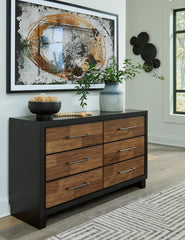 Warmstead Furniture - Ashley Furniture - Kraeburn Bedroom - California King Panel Storage Bed / Brown/Black - B496B13