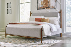 Warmstead Furniture - Ashley Furniture - Lyncott Bedroom - California King Upholstered Bed / Brown - B615B7