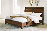 Warmstead Furniture - Ashley Furniture - Trellington Bedroom - King Sleigh Storage Bed / Brown - B716B2