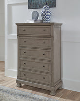 Warmstead Furniture - Ashley Furniture - Lettner Bedroom - King Sleigh Bed / Light Gray - B733B34