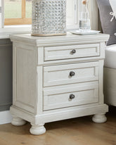 Warmstead Furniture - Ashley Furniture - Robbinsdale Bedroom - King Sleigh Bed / Antique White - B742B22