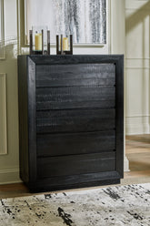 Warmstead Furniture - Ashley Furniture - Londer Bedroom - Dresser and Mirror / Black - B768B1