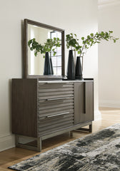 Warmstead Furniture - Ashley Furniture - Arkenton Bedroom - Five Drawer Chest / Grayish Brown/White - B786-46