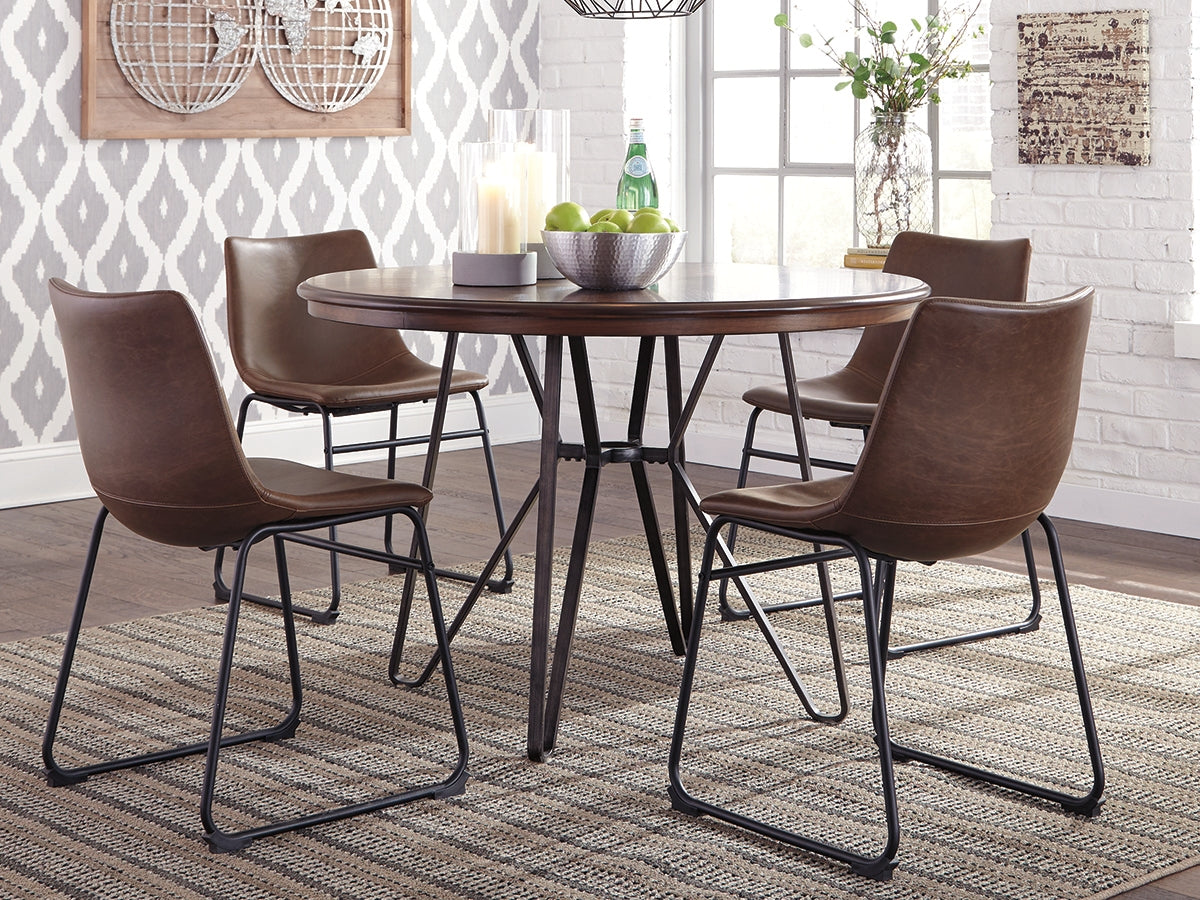 Warmstead Furniture - Ashley Furniture - Centiar Dining Room - Dining Chair (Set of 2) / Brown/Black - D372-01X2