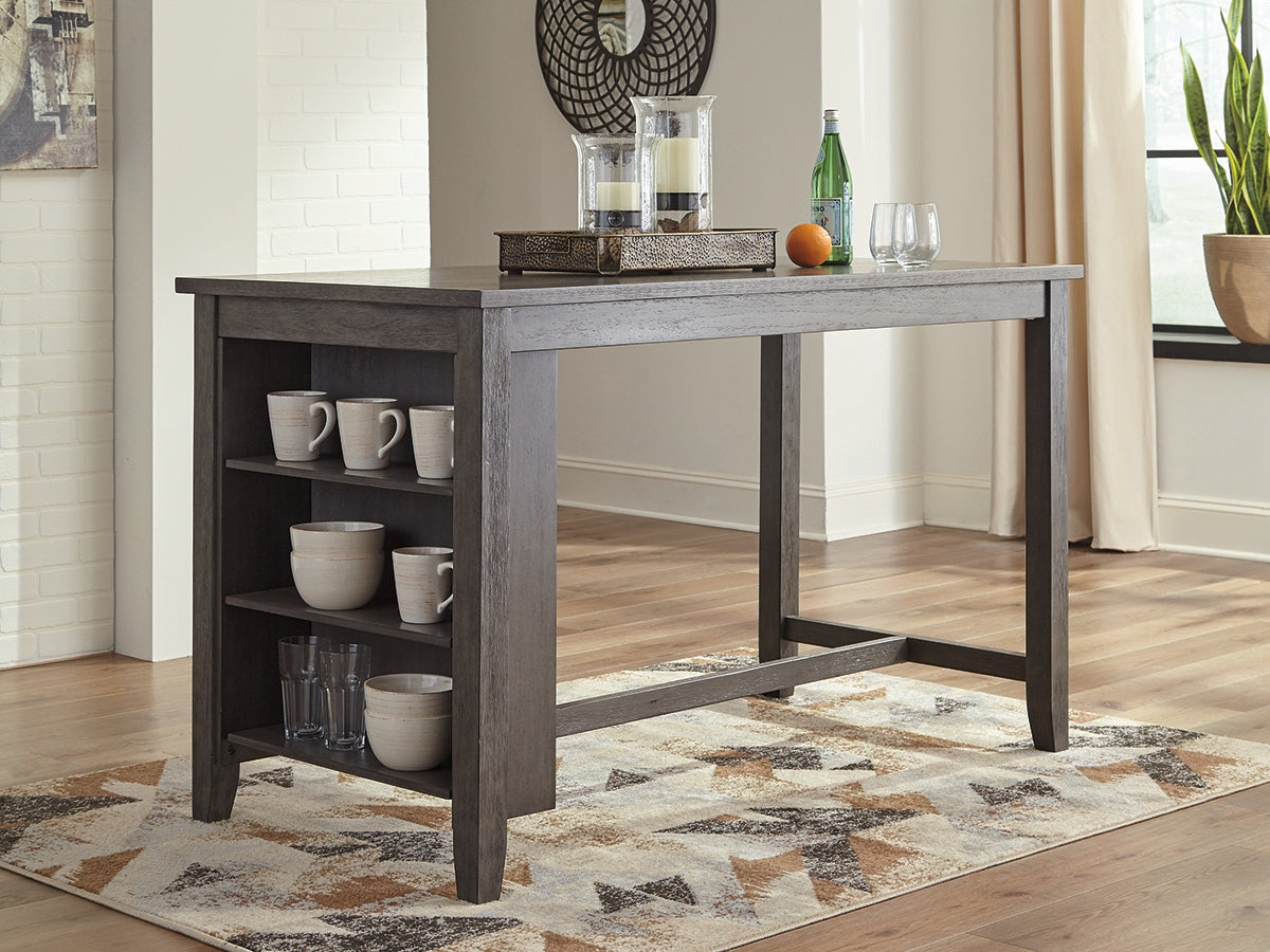 Warmstead Furniture - Ashley Furniture - Caitbrook Dining Room - RECT DRM Counter TBL Set(7/CN) / Gray - D388-423