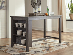 Warmstead Furniture - Ashley Furniture - Caitbrook Dining Room - RECT DRM Counter TBL Set(7/CN) / Gray - D388-423
