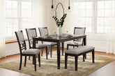 Warmstead Furniture - Ashley Furniture - Langwest Dining Room - Dining Room Table Set (6/CN) / Brown - D422-325