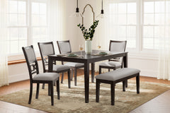 Warmstead Furniture - Ashley Furniture - Langwest Dining Room - Dining Room Table Set (6/CN) / Brown - D422-325