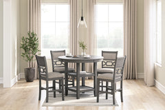 Warmstead Furniture - Ashley Furniture - Wrenning Dining Room - Dining Room Table Set (6/CN) / Gray - D425-325