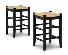 Warmstead Furniture - Ashley Furniture - Mirimyn Dining Room - Counter Height Bar Stool (Set of 2) / Black - D508-124X2
