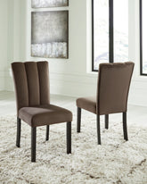 Warmstead Furniture - Ashley Furniture - Jeshina Dining Chair (Set of 2) - Dining Chair (Set of 2) / Mocha - PCD581-01X2