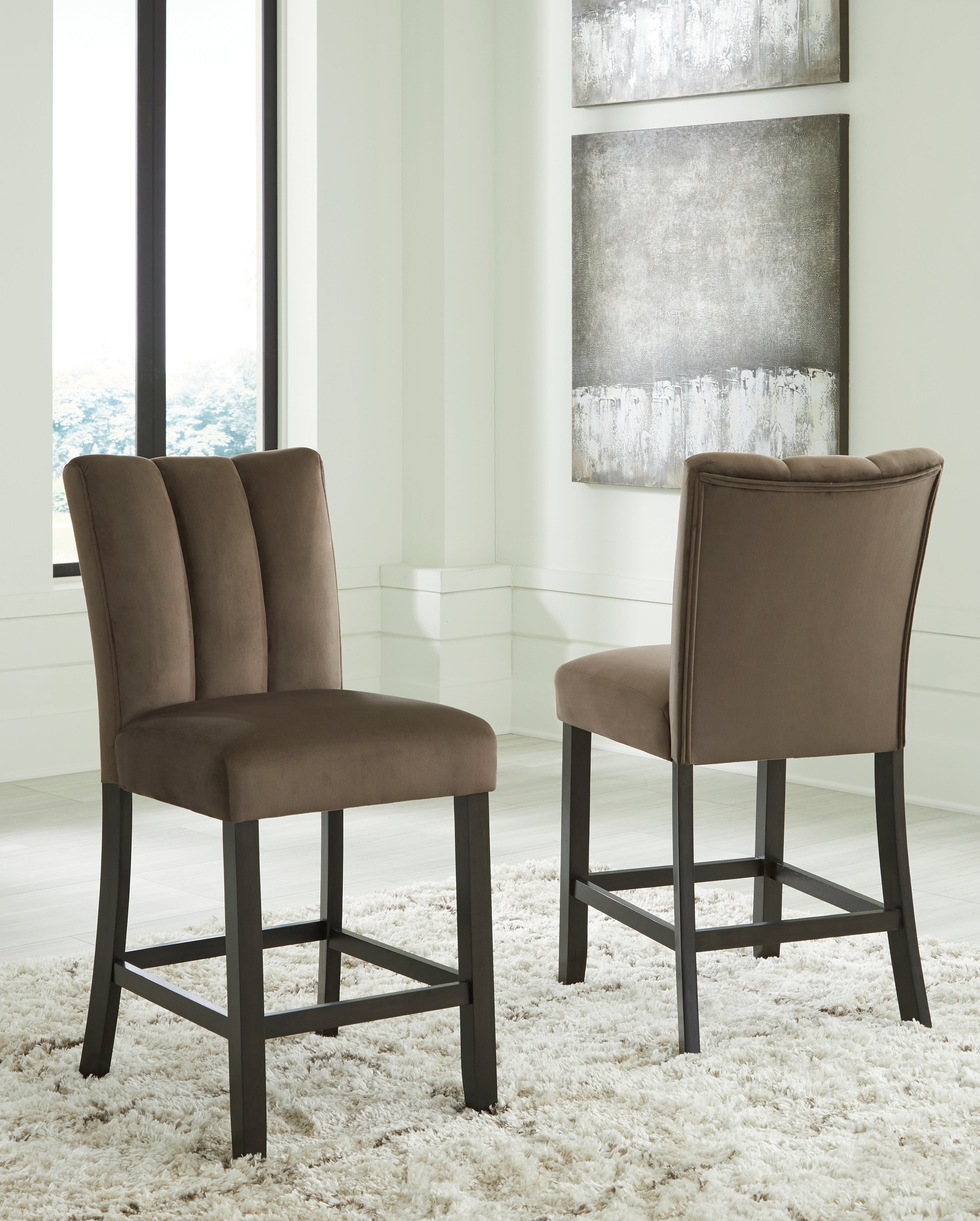 Warmstead Furniture - Ashley Furniture - Jeshina Counter Height Barstool (Set of 2) - Counter Height Barstool (Set of 2) / Mocha - PCD581-124X2