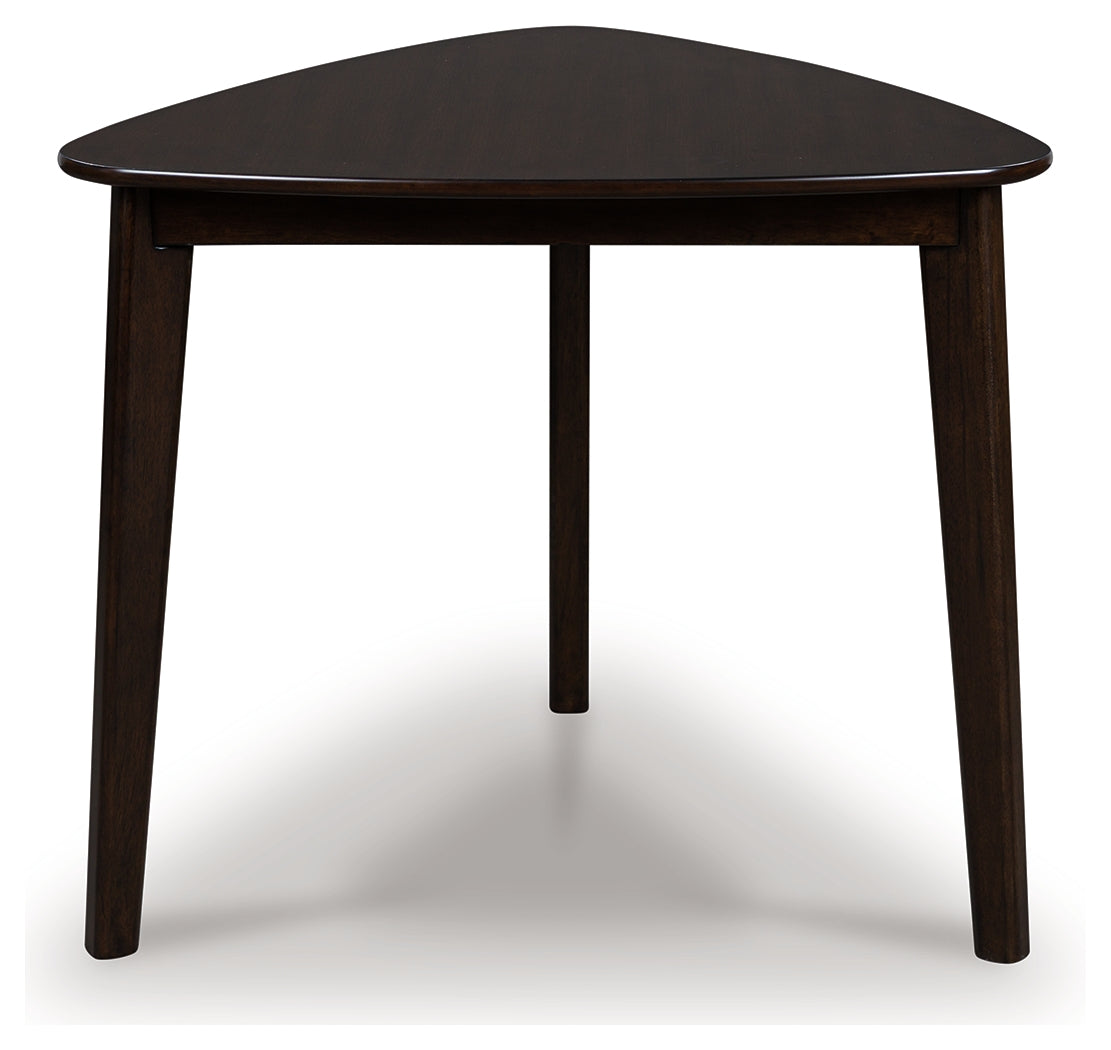 Warmstead Furniture - Ashley Furniture - Mallenette Dining Table - Triangle Dining Room Table / Merlot - PCD607-16