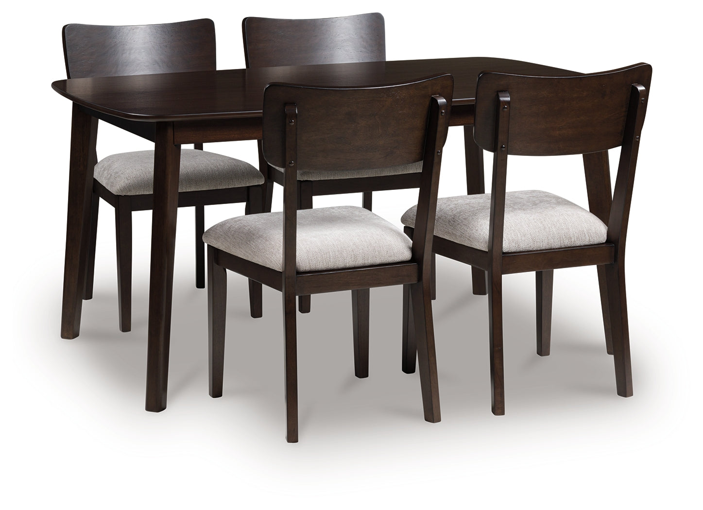 Warmstead Furniture - Ashley Furniture - Mallenette Dining Table and 4 Chairs (Set of 5) - Dining Room Table Set (5/CN) / Merlot - PCD607-225