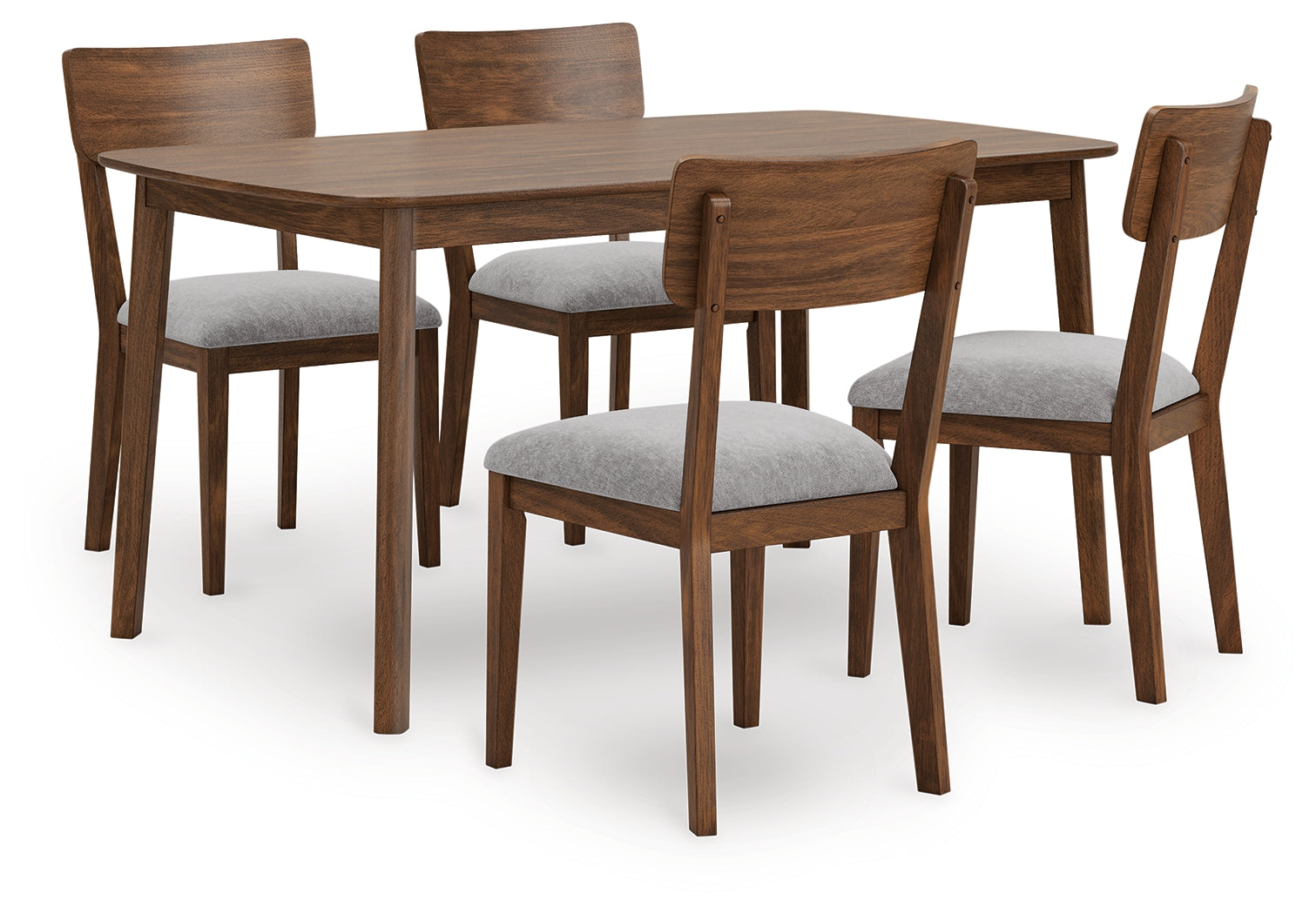 Warmstead Furniture - Ashley Furniture - Tameride Dining Table and 4 Chairs (Set of 5) - Dining Room Table Set (5/CN) / Brown - PCD609-225